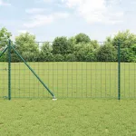 Gard cu Stâlp Verde 1,4 x 10 m Oțel și PVC GartenMobel Dekor