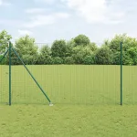 Gard cu Stâlp Verde 1,5 x 10 m Oțel și PVC GartenMobel Dekor