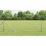 Gard cu Stâlp Argintiu 0,4 x 10 m Oțel GartenMobel Dekor