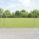 Gard cu Stâlp Argintiu 1,2 x 25 m Oțel GartenMobel Dekor