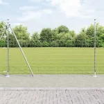 Gard cu Stâlp Argintiu 1,4 x 10 m Oțel GartenMobel Dekor