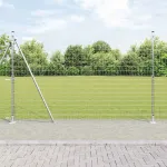 Gard cu Stâlp Argintiu 1,6 x 10 m Oțel GartenMobel Dekor