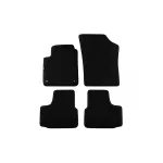 Mochete textile cu trei straturi, potrivite pentru Skoda Citigo după 2012, set de 4 bucăți, negru Performance AutoTuning