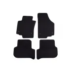 Mochete textile cu trei straturi potrivite pentru Seat Leon 2008-2012, cu clipsuri rotunde, set de 4 bucăți, negru Performance AutoTuning