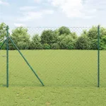 Stâlp de gard. Verde 1,5 x 25 m (plasă 60 x 60 mm) Oțel GartenMobel Dekor