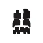 Mochete textile cu trei straturi potrivite pentru Kia Sorento 2009-2012 cu 7 locuri, set de 5 bucăți, negru Performance AutoTuning