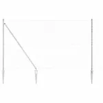 Stâlp gard din oțel argintiu 10 x 1,6 m, plasă 60 x 60 mm