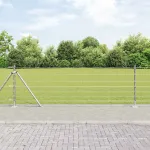 Gard din oțel galvanizat pentru grădină 50 x 0,8 m, fixare pe beton