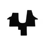 Covor textil de la Rigum potrivit pentru Volkswagen T5 2m Transporter, Caravelle, T6 Transporter, Caravelle 2003-2019, 1 bucată, negru Performance AutoTuning