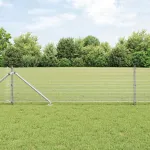 Stâlp de gard exterior din oțel galvanizat, argintiu, 250 cm