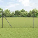 Gard exterior din oțel gri, rezistent la intemperii, 50 x 1 m