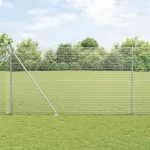 Gard de grădină din oțel galvanizat 50 x 1,5 m, argintiu, vidaXL