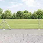 Gard exterior din oțel galvanizat argintiu, 50 x 0,5 m, vidaXL