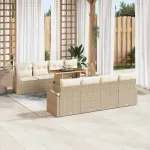 Set de canapele pentru grădină cu pernă 7 pcs Bej și crem GartenMobel Dekor