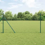 Gard din plasă verde din oțel, 25 x 1,2 m, pentru grădină și curte