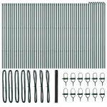 Set stâlpi gard gri 100 x 1,6 m din oțel pentru exterior vidaXL