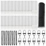 Gard plasă pentru grădină gri, oțel și PVC, 100 x 0,5 m