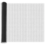 Gard din plasă hexagonală gri, oțel și PVC, 25 x 1,4 m, exterior