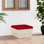 Taburet de grădină din paleți cu pernă, lemn de molid tratat GartenMobel Dekor
