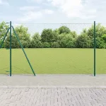 Gard din plasă hexagonală verde 50 x 1,4 m, oțel și PVC, exterior