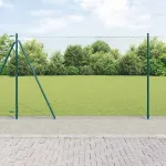 Gard de gradina verde din otel si PVC, 25 x 1,4 m, rezistent