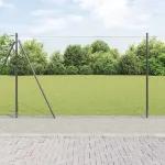 Gard metalic exterior gri 50 x 1,4 m din otel, rezistent la coroziune