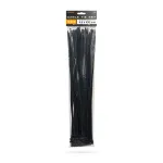 Coliere de cablu negre 4,6 x 450 mm, nylon 66, set 100 buc