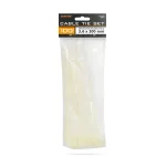 Coliere de cablu transparente 200 x 3,6 mm, nylon 66, set 100 buc