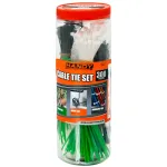 Set bride cablu din nylon 66, 300 piese, diverse dimensiuni si culori