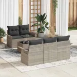 Set de canapele pentru grădină 6 pcs Gri deschis și gri închis GartenMobel Dekor