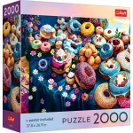 Puzzle Trefl 2000 piese cu Gogosi Colorate si poster inclus