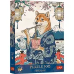 Puzzle Trefl 500 piese Premium Plus Pets as Art - Shiba Meditatia cu Paste