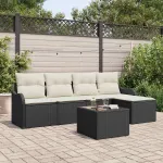 Set de canapele pentru grădină 6 pcs Maro poliratan GartenMobel Dekor