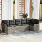 Set de canapele pentru grădină 7 pcs Gri deschis Rattan poli GartenMobel Dekor