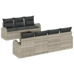 Set de canapele pentru grădină 8 pcs Gri deschis și gri închis GartenMobel Dekor