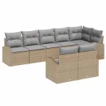 Set de canapele pentru grădină 8 pcs Beige și gri deschis GartenMobel Dekor