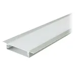 Profil aluminiu incastrat pentru banda LED, 2 m, 40 x 10 mm, argintiu