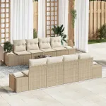 Set de canapele pentru grădină 8 pcs Bej și crem poliratan GartenMobel Dekor