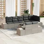 Set de canapele pentru grădină Gri deschis Rattan poli GartenMobel Dekor