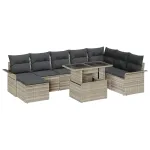Set de canapele pentru grădină cu pernă 9 pcs Gri deschis GartenMobel Dekor