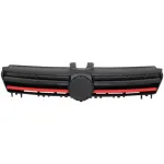 Grila centrala VW Golf 7 VII 5G GTI R-Line, negru lucios cu rosu