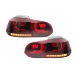 Stopuri Full LED VW Golf 6 VI (2008-2013) R20 Design Rosu Fumuriu