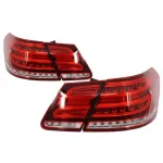 Stopuri LED pentru Mercedes E-Class W212 2009-2013, design facelift rosu clar