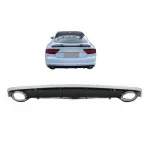 Difuzor Bara Spate si Ornamente Evacuare Audi A7 4G Facelift (2015-2018) RS7 Design Standard (SE) Edition