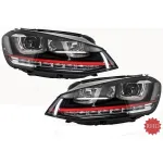 Faruri LED RHD pentru VW Golf 7 VII 2012-2017, GTI Design, semnal dinamic