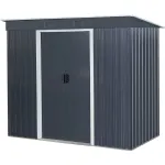 Domček Strend Pro, záhradný, plech, antracit, so základňou, 217 x 110 x 174  cm