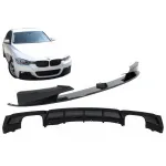 Kit difuzor bara spate dublu si prelungire bara fata BMW Seria 3 F30 F31