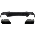 Difuzor aer BMW F10 F11 negru lucios cu evacuare dubla, design 550i