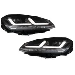 Faruri Full LED Osram negre pentru VW Golf 7 VII 2012-2017