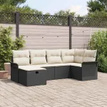 Set de canapele pentru grădină cu pernă 6 pcs Rattan poli GartenMobel Dekor